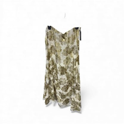 Venice Camuto Floral Gold and Cream Skirt