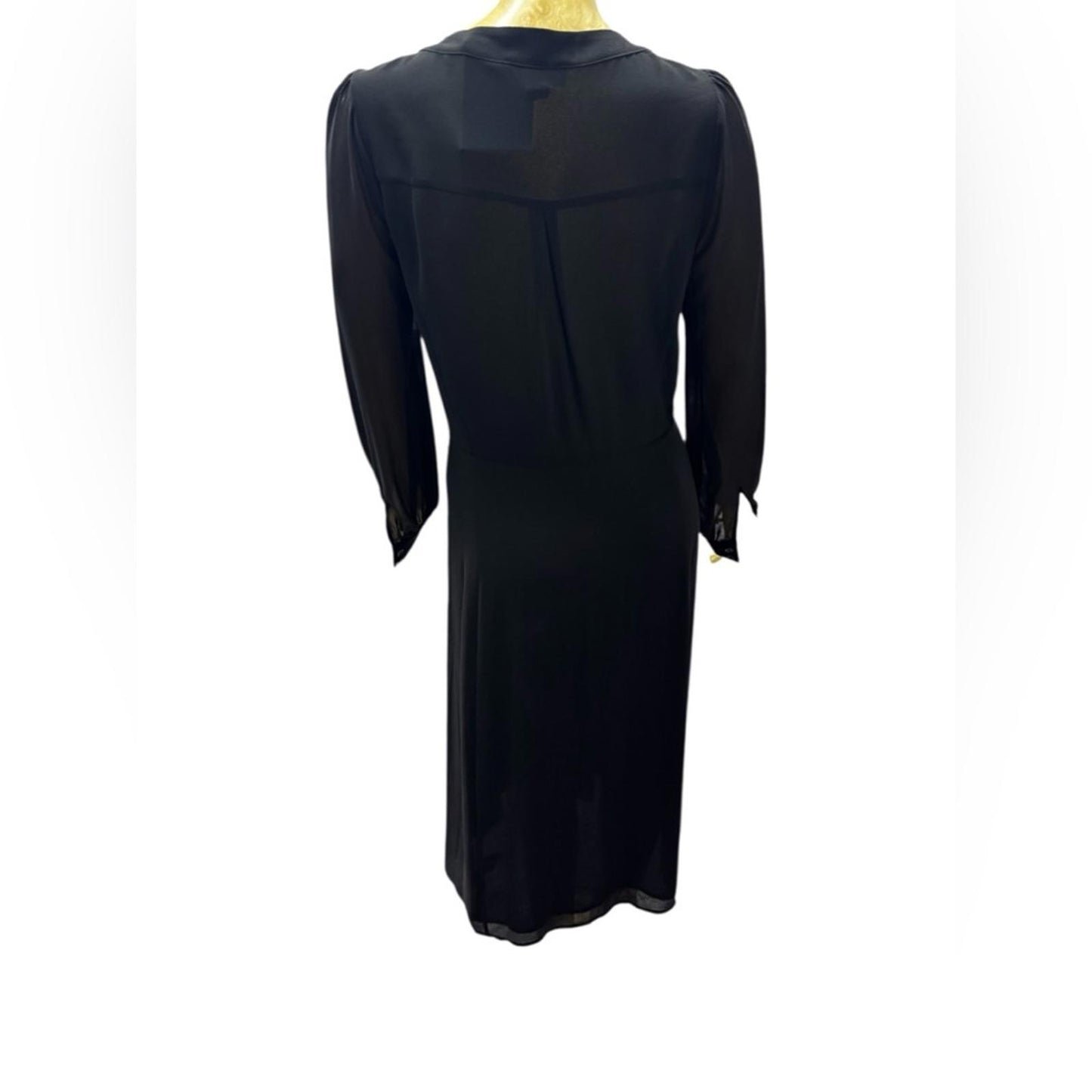 Michael Kors Elegant Black Button-Down Dress