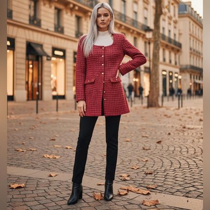 City Studio Red Textured mini dress