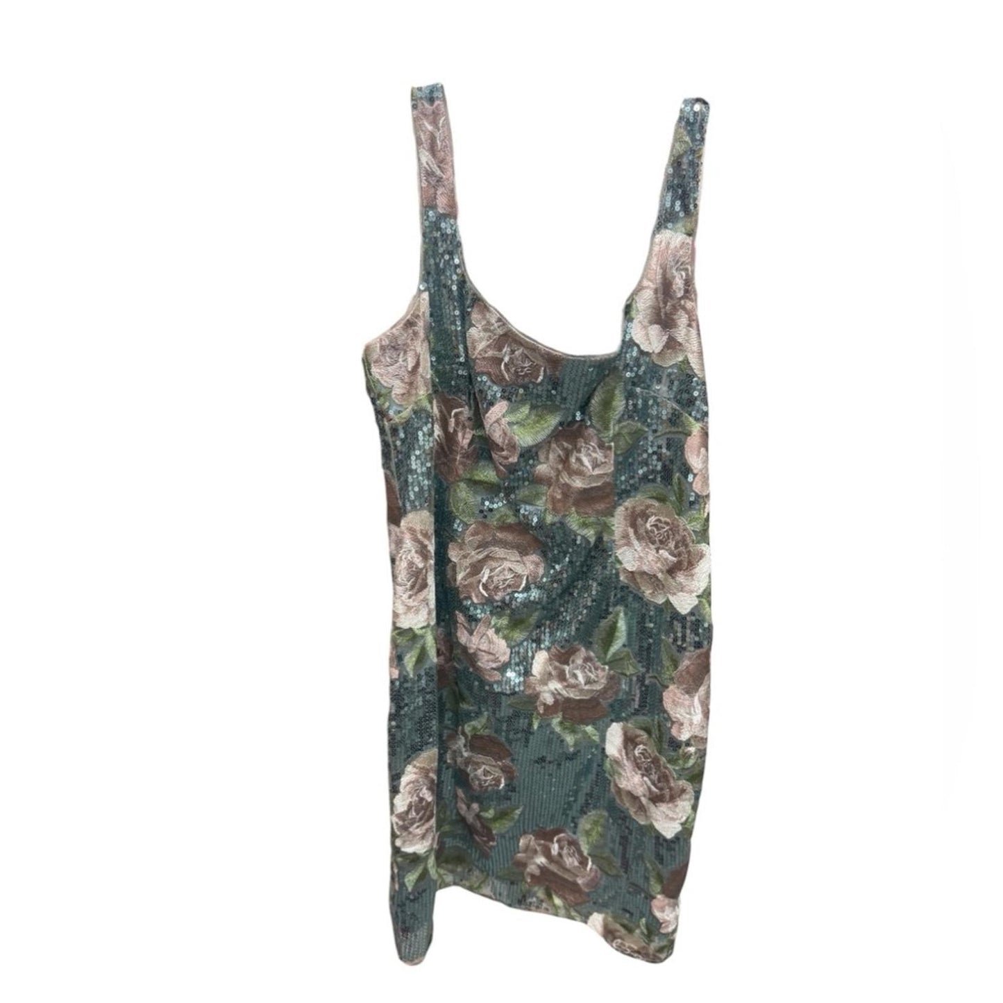 Adrianna Papell Blue and Pink Floral Mini Dress