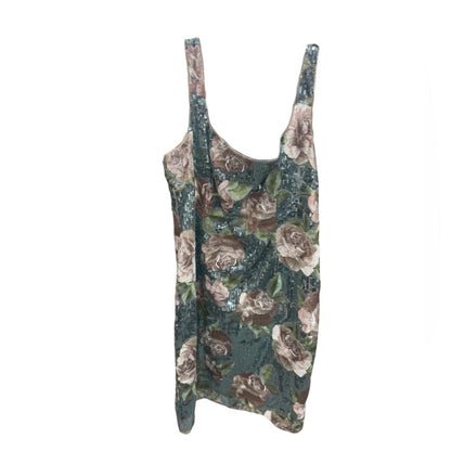 Adrianna Papell Blue and Pink Floral Mini Dress