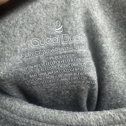 Cuddl Duds Women's Charcoal Long Sleeve Top