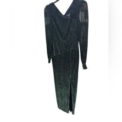 Betsy & Adam Chic Long Sleeve Green Dress