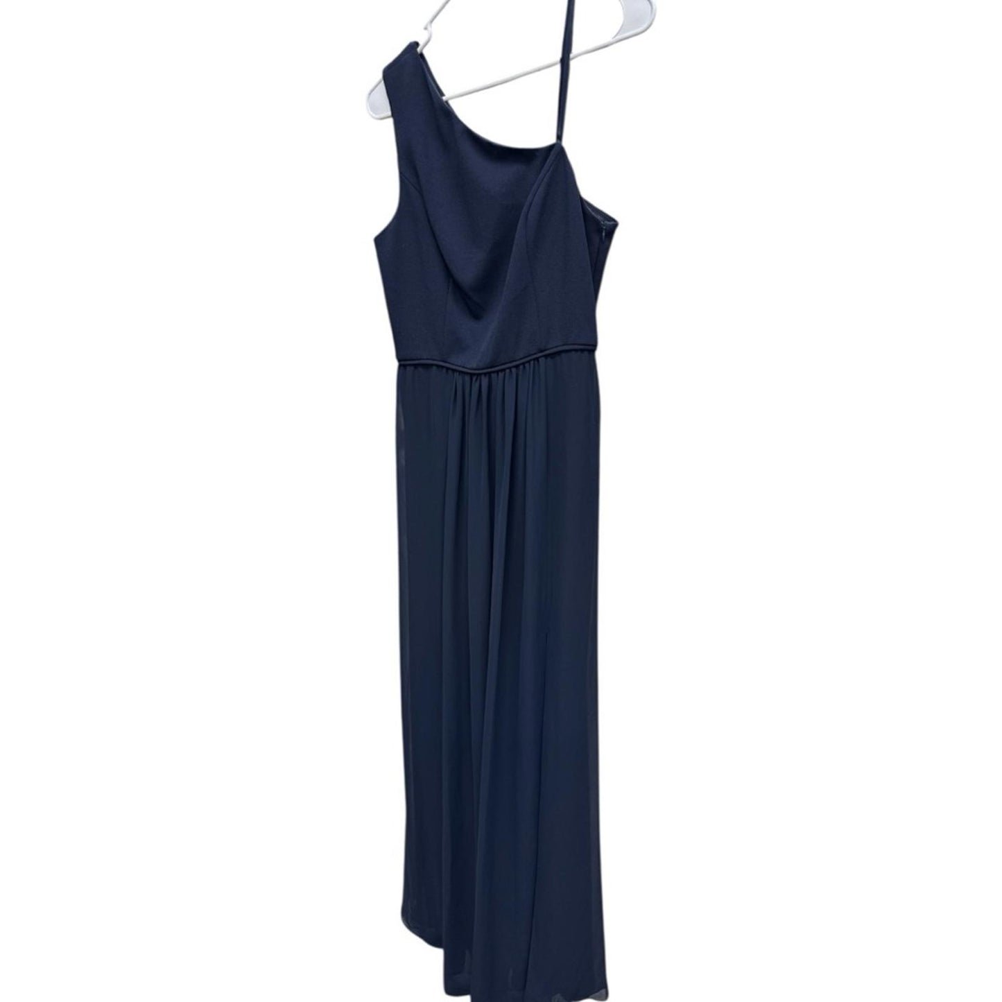Adrianna Papell Midnight Blue One-Shoulder Dress