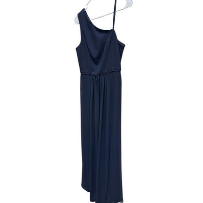 Adrianna Papell Midnight Blue One-Shoulder Dress