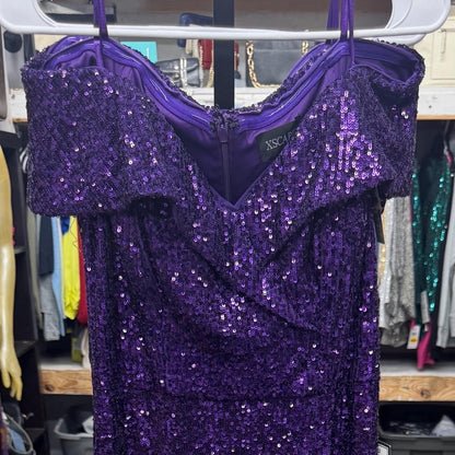Xscape Elegant Purple Evening Gown