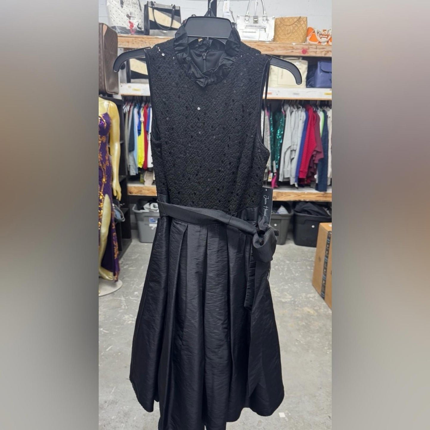 Jessica Howard Black Textured Dress