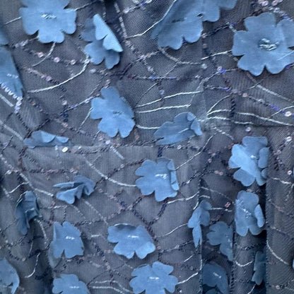 Eliza J Navy Floral Lace Midi Dress
