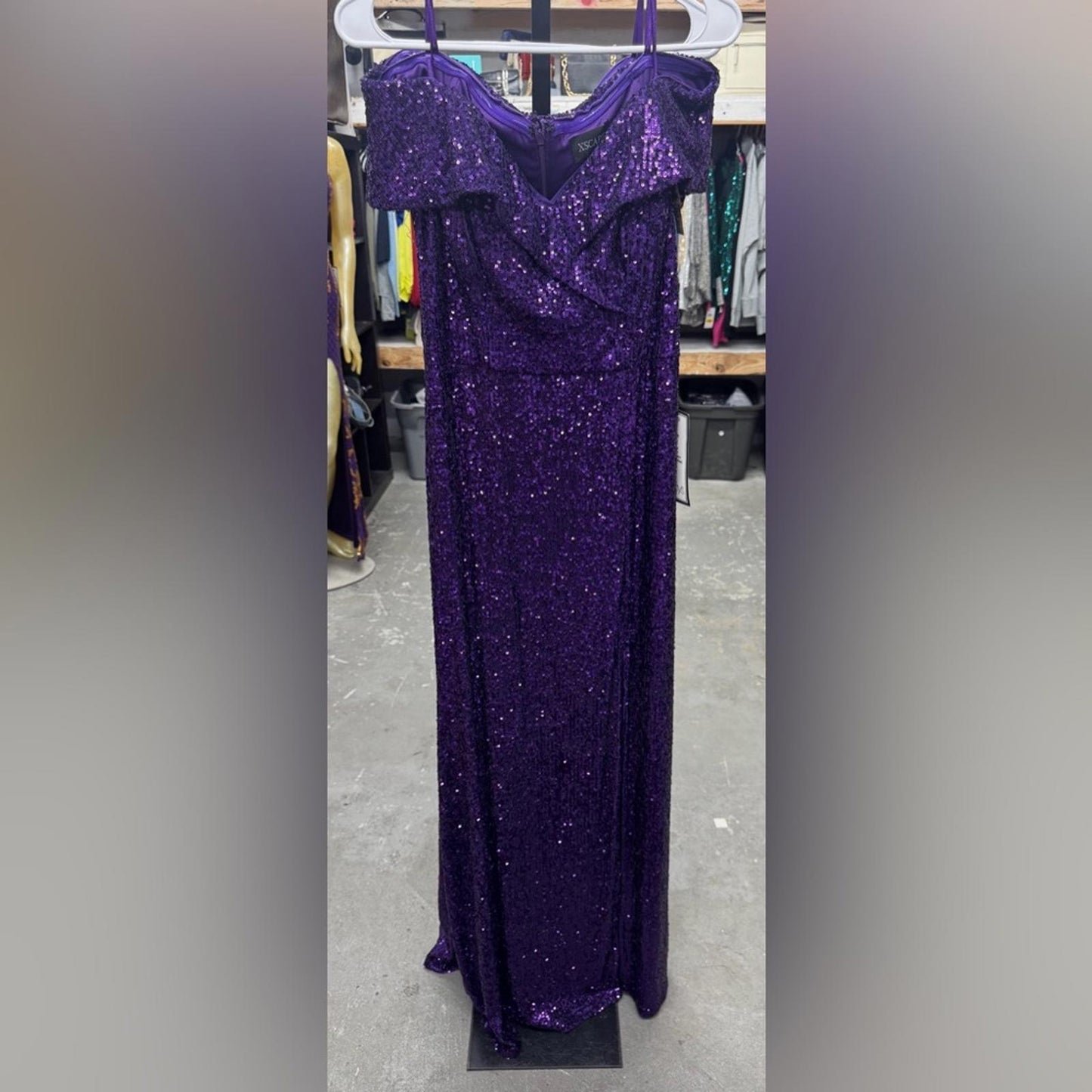 Xscape Elegant Purple Evening Gown