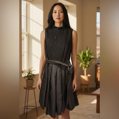 Jessica Howard Black Textured Dress