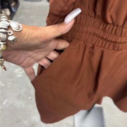 Ideology Chestnut Sleeveless romper