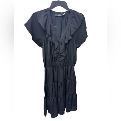 Lauren Ralph Lauren Black Ruffle Dress