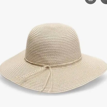 Style & Co. Women’s Cream Wide Brim SPF 50+ Beach Sun Hat