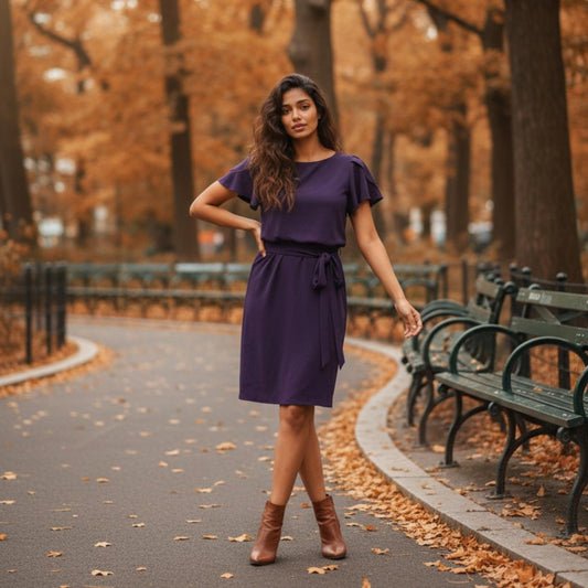 Kensie Deep Purple Midi Dress