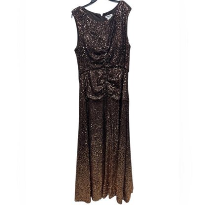 DKNY Shimmering Brown Maxi Dress