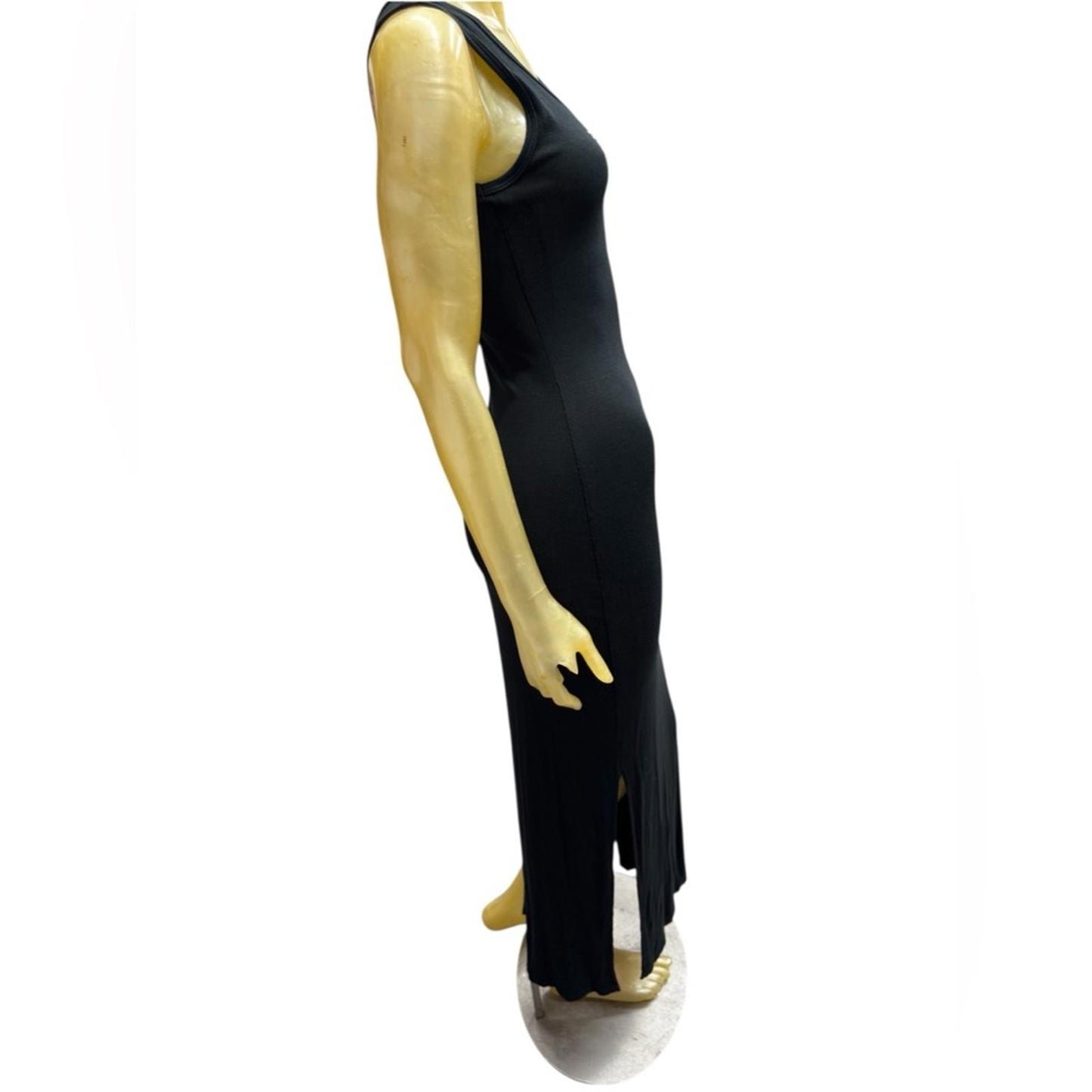 Bebe Black Rhinestone Logo Dress