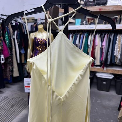 Morgan & Co. Strapless Cream Dress Maxi