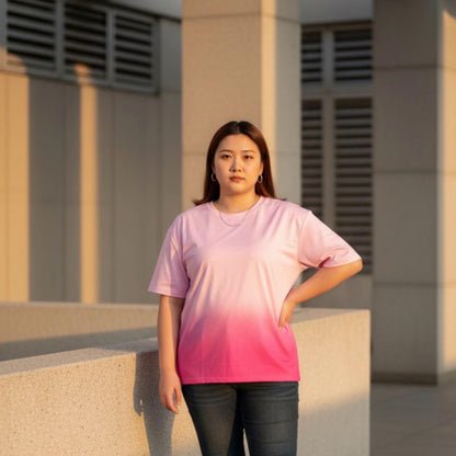 Ideology Pink Ombre Short Sleeve Tee