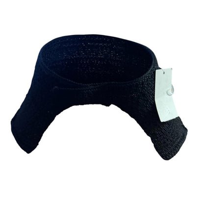Lulla Collection Women’s Stackable Visor – Elegant Black Knit Sun Hat