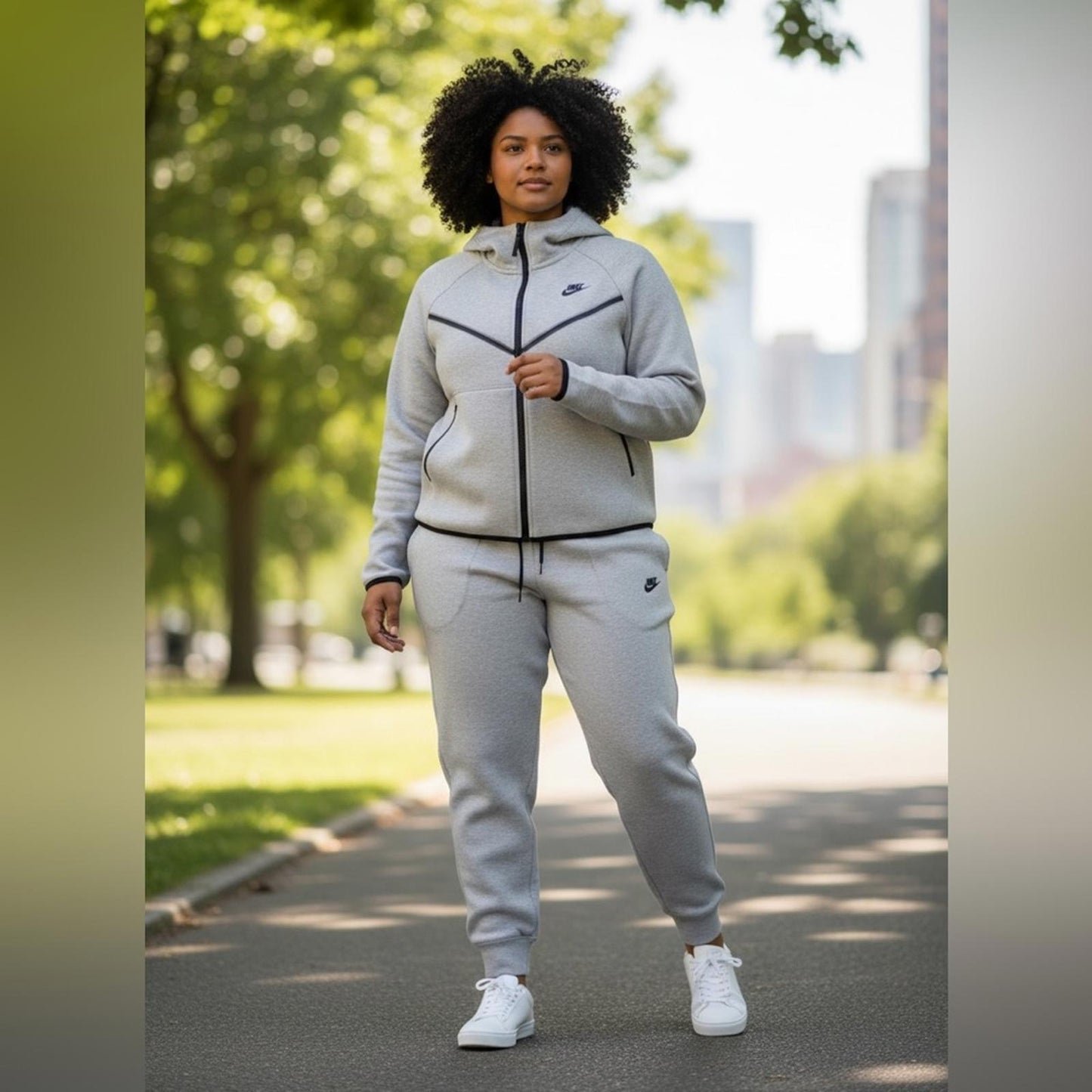 Nike Gray Hooded Jacket