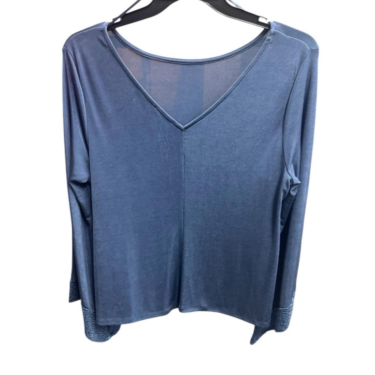 MSK Women's Long Sleeve Blue Top