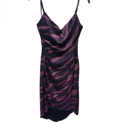 Siena Chic Purple and Black Mini Dress