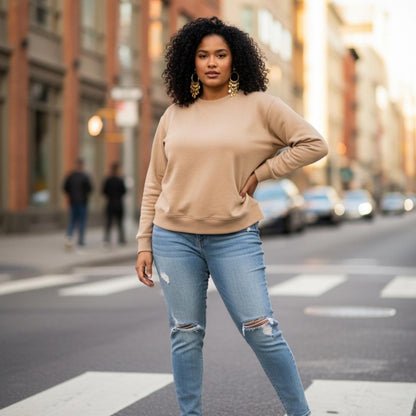 Ideology Beige Crewneck Sweatshirt