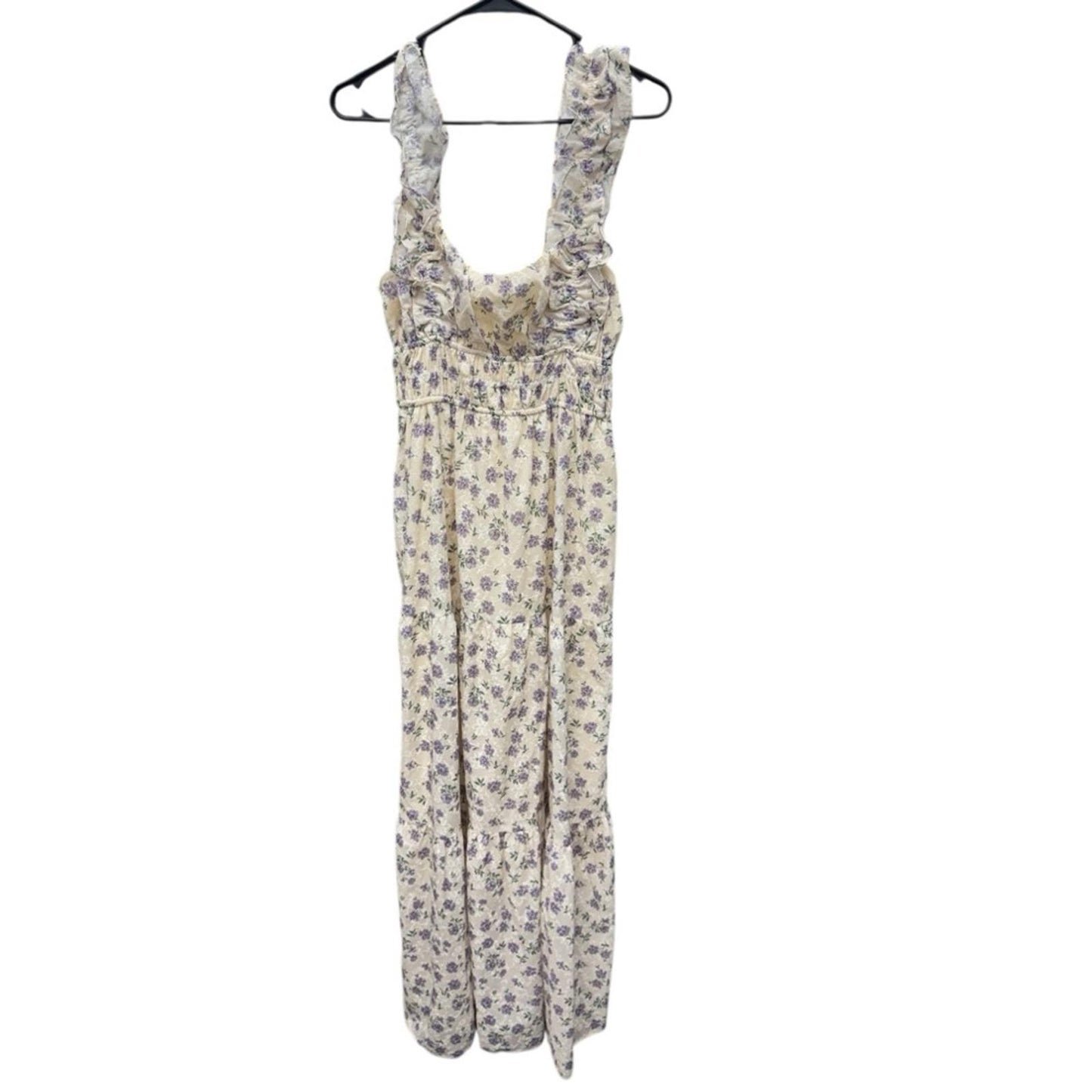 City Studio Lavender Floral Maxi Dress