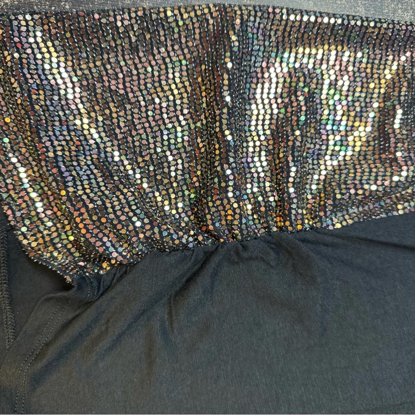 Coin 1804 woman’s Sequin Sleeveless side Ruched tank Top
