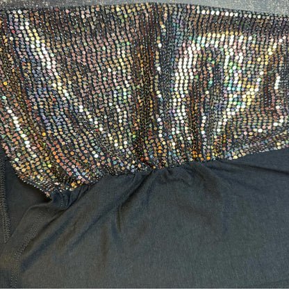 Coin 1804 woman’s Sequin Sleeveless side Ruched tank Top