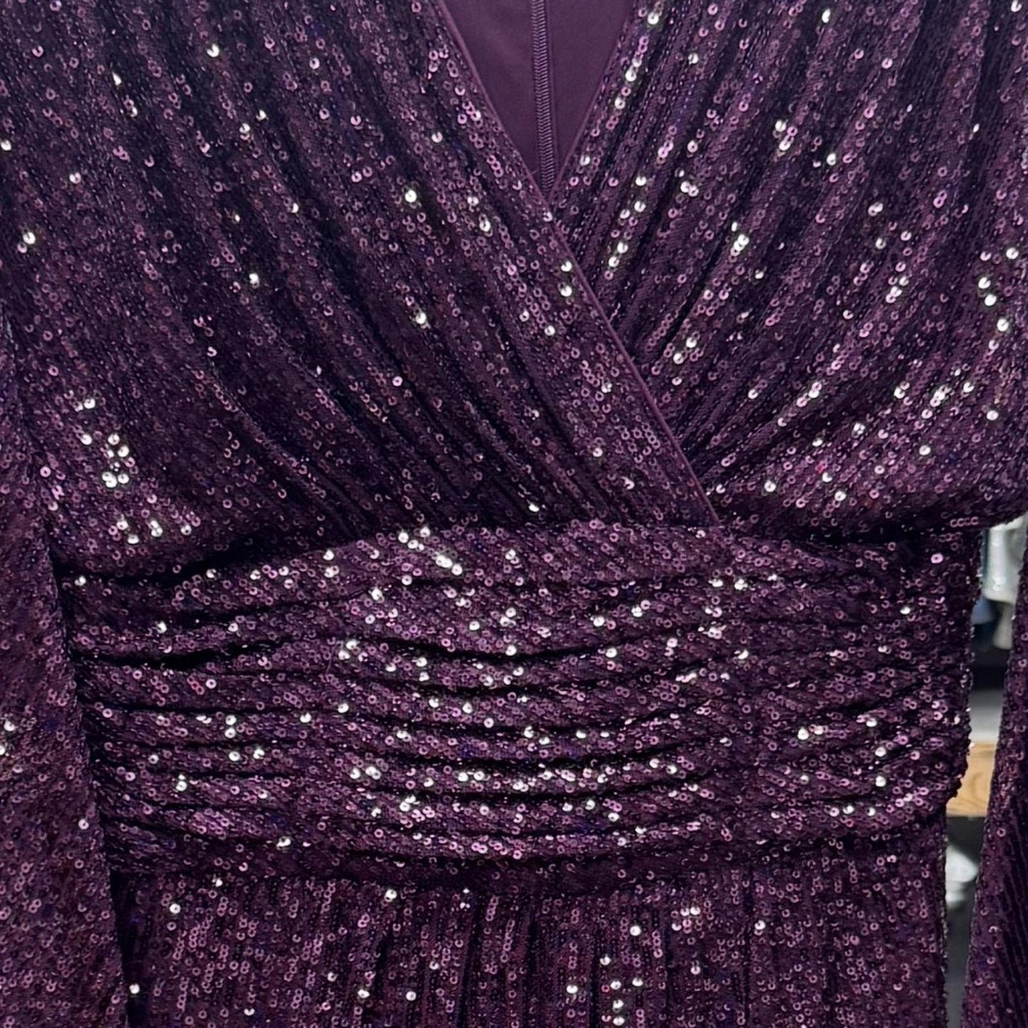 Donna Karan Elegant Purple Sequin Dress