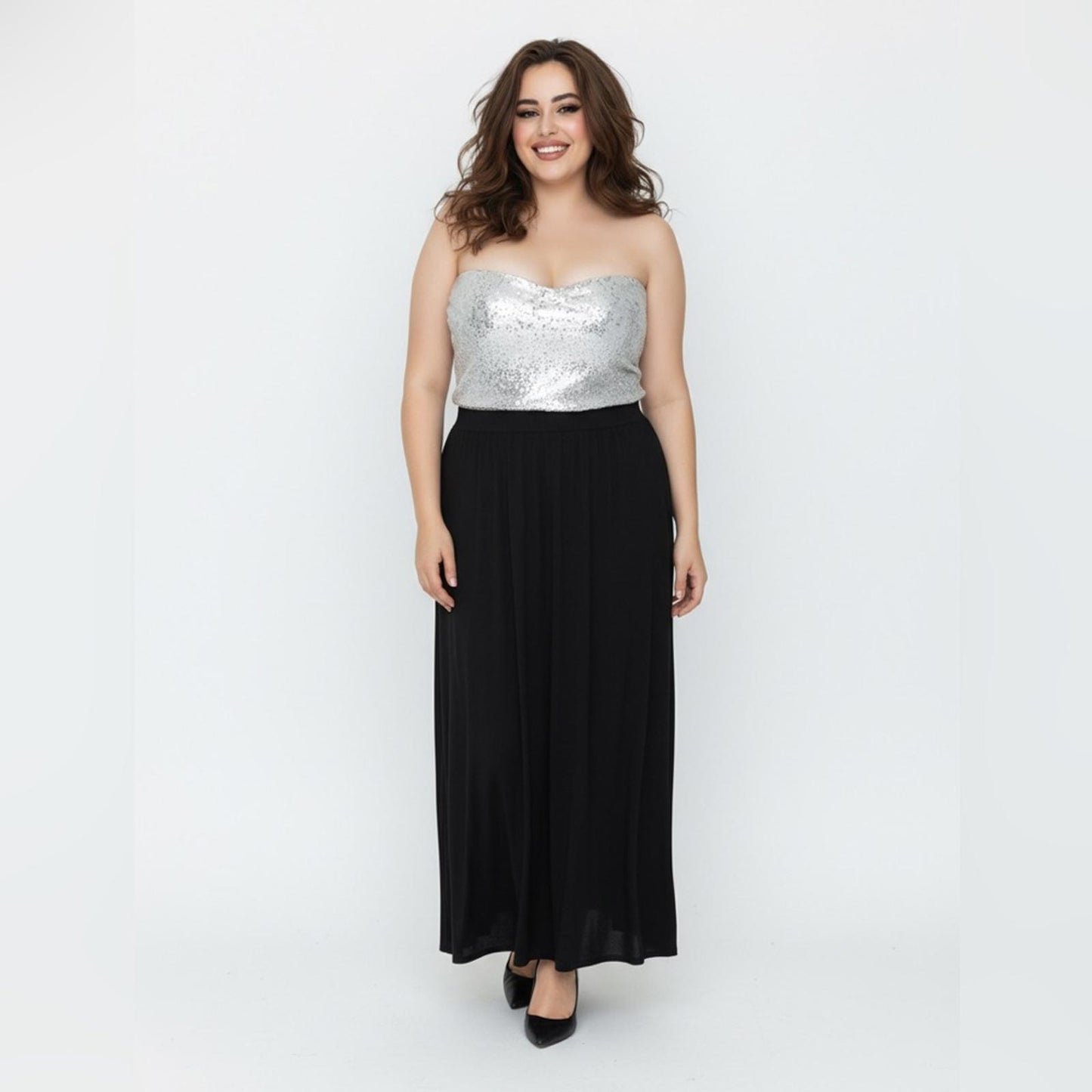 Coin 1804 Chic Black Maxi Skirt