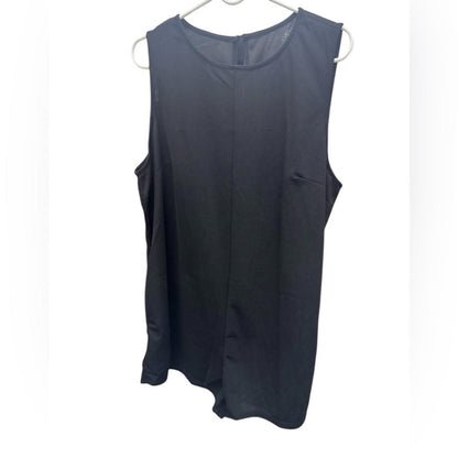 Black Sleeveless Romper with pocket