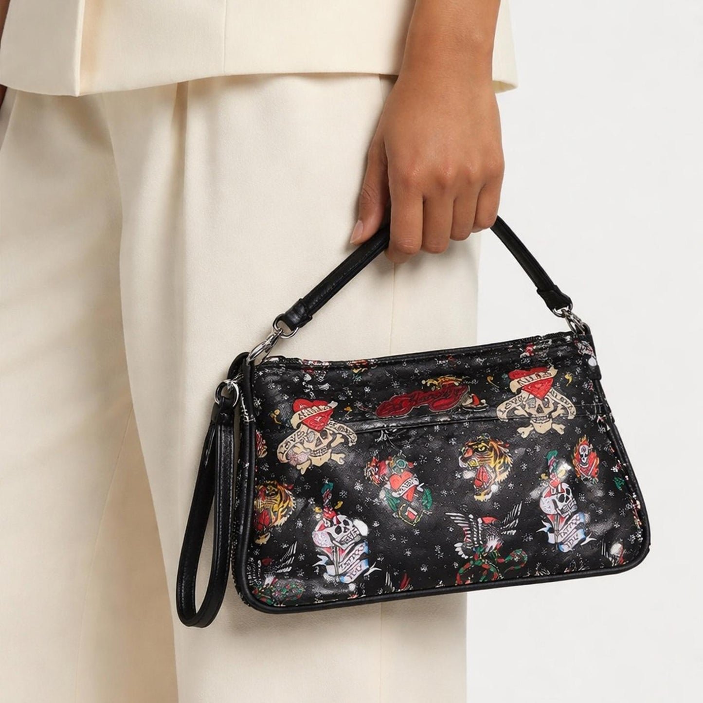 Ed Hardy Convertible Wristlet & Key Ring