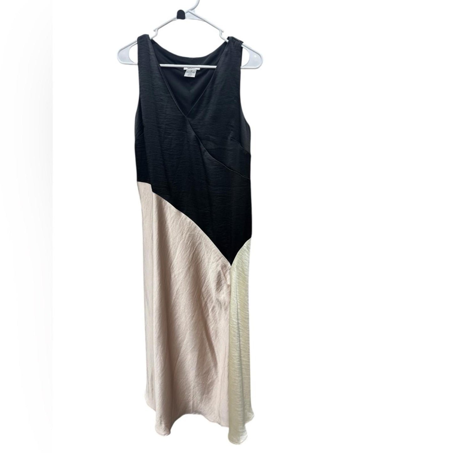 DKNY Asymmetrical Black and Cream Dress